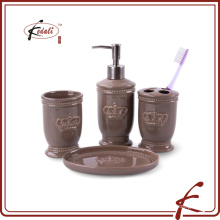 ceramic square special crown design hotel shower bath set